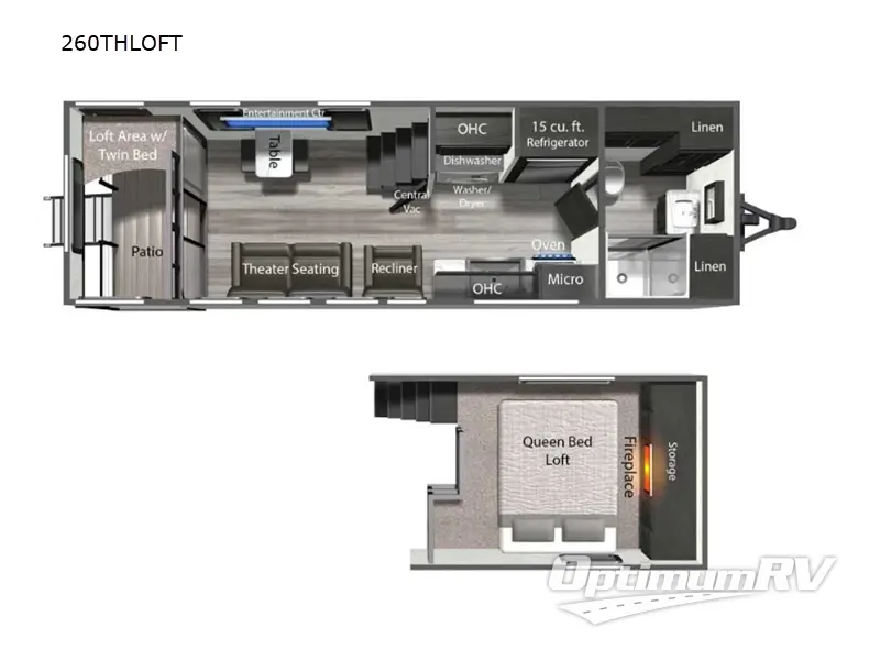 2024 Dutchmen Aspen Trail Loft 260THLOFT Floorplan Photo