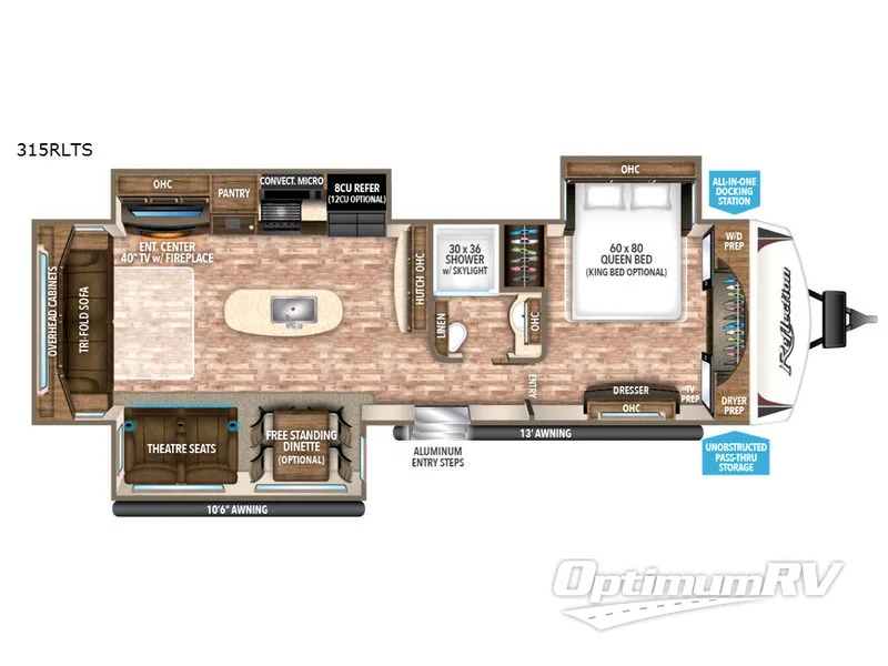 2017 Grand Design Reflection 315RLTS Floorplan Photo