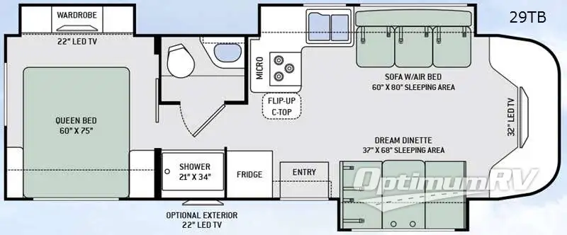2015 Thor Citation 29TB Floorplan Photo