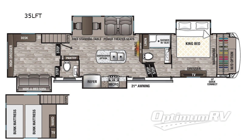 2021 Forest River Cedar Creek Silverback 35LFT Floorplan Photo