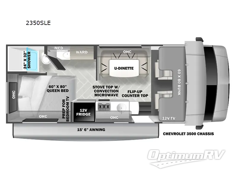 2023 Forest River Sunseeker LE 2350SLE Chevy Floorplan Photo