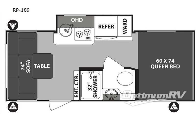 2020 Forest River R Pod RP-189 Floorplan Photo
