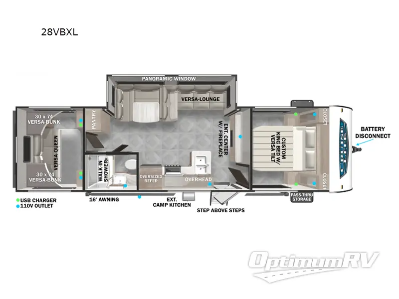 2024 Forest River Salem Cruise Lite 28VBXL RV Floorplan Photo