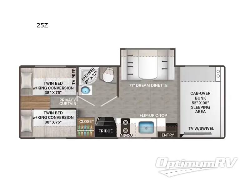 2026 Thor Chateau 25Z Floorplan Photo