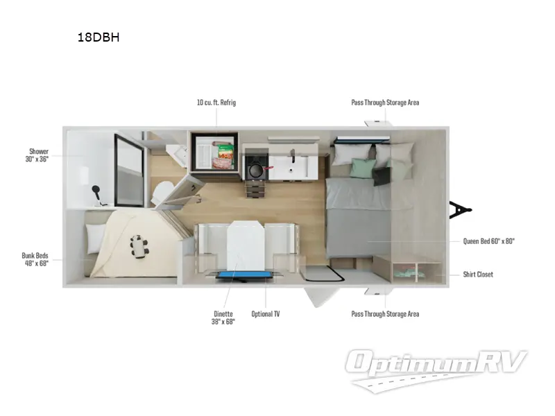 2027 Winnebago Access 18DBH RV Floorplan Photo