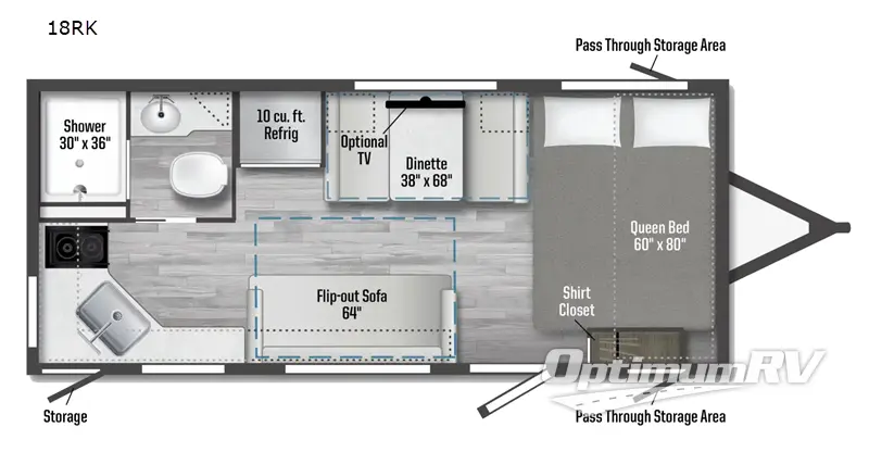 2025 Winnebago Access 18RK Floorplan Photo