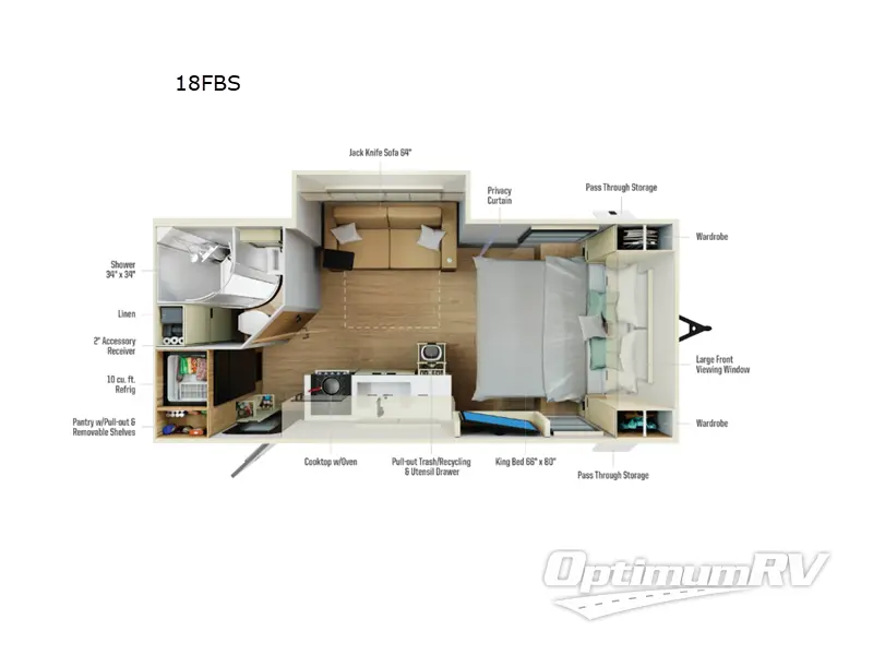 2026 Winnebago Thrive 18FBS Floorplan Photo