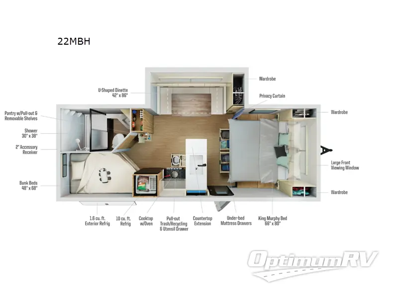 2026 Winnebago Thrive 22MBH Floorplan Photo