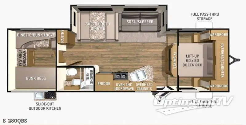 2015 Cruiser Shadow Cruiser S-280QBS Floorplan Photo