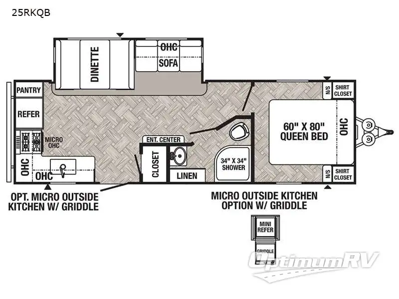 2022 Palomino Puma 25RKQB RV Floorplan Photo