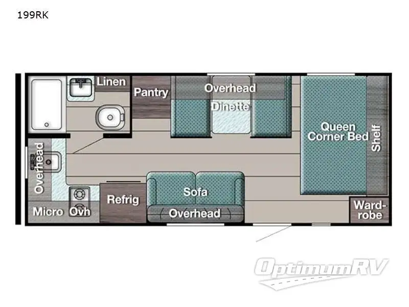 2022 Gulf Stream Kingsport Super Lite 199RK Floorplan Photo