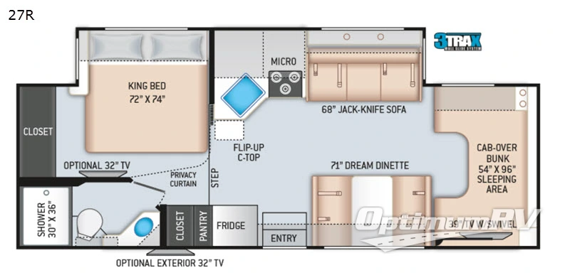 2021 Thor Chateau 27R Floorplan Photo
