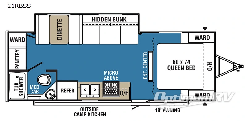 2020 Coachmen Clipper Ultra-Lite 21RBSS Floorplan Photo