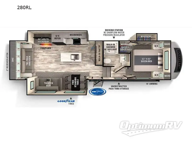 2022 Forest River Impression 280RL Floorplan Photo