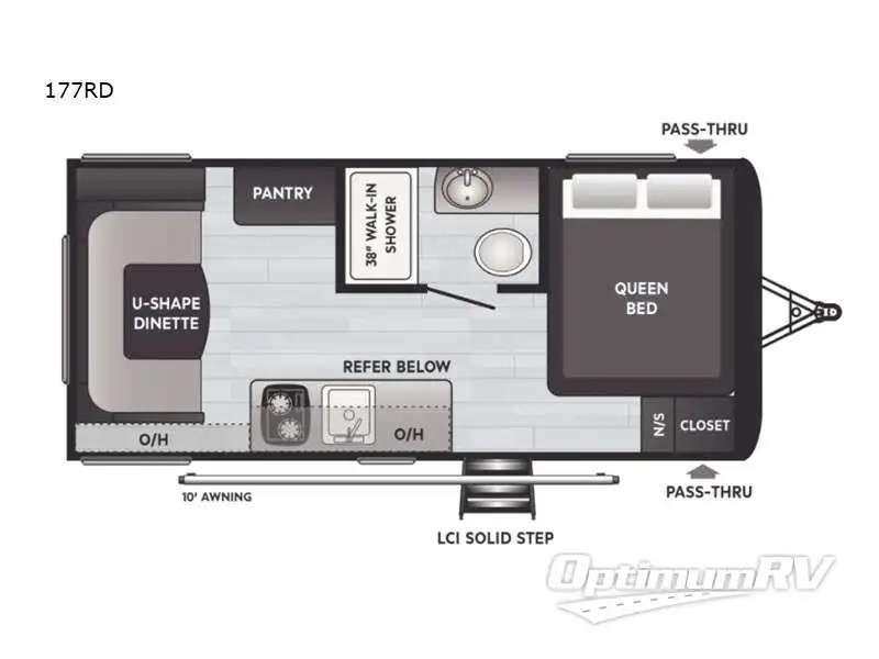 2021 Keystone Hideout Single Axle 177RD RV Floorplan Photo
