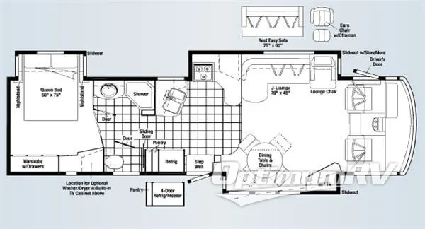 2008 Winnebago Adventurer 38J Floorplan Photo