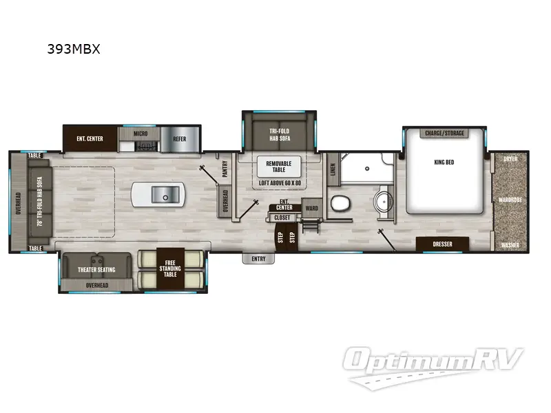 2024 Coachmen Chaparral 393MBX RV Floorplan Photo