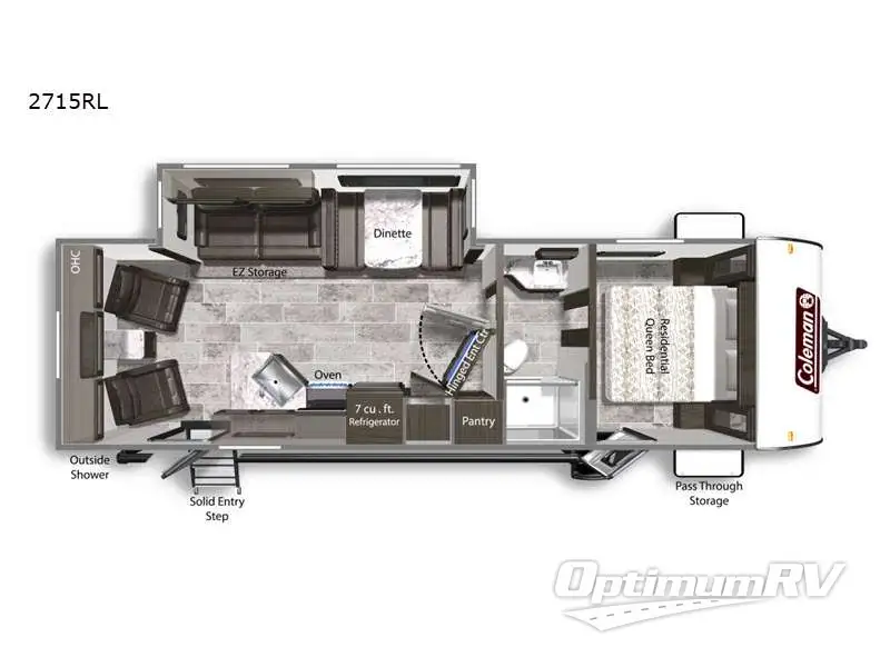 2021 Dutchmen Coleman Light 2715RL Floorplan Photo