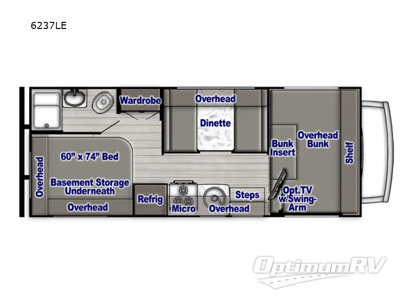 2023 Gulf Stream Conquest Class C 6237LE Floorplan Photo