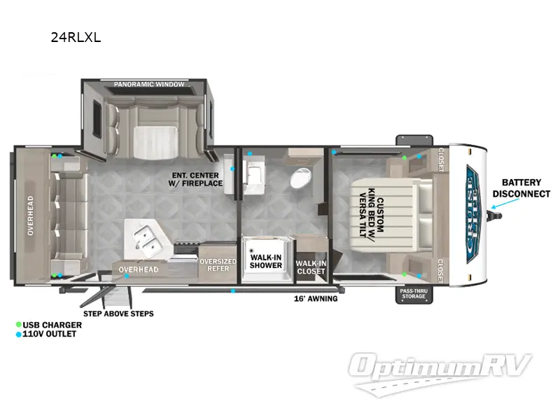 2024 Forest River Salem 24RLXL Floorplan Photo