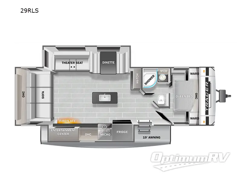 2023 Prime Time Tracer 29RLS RV Floorplan Photo
