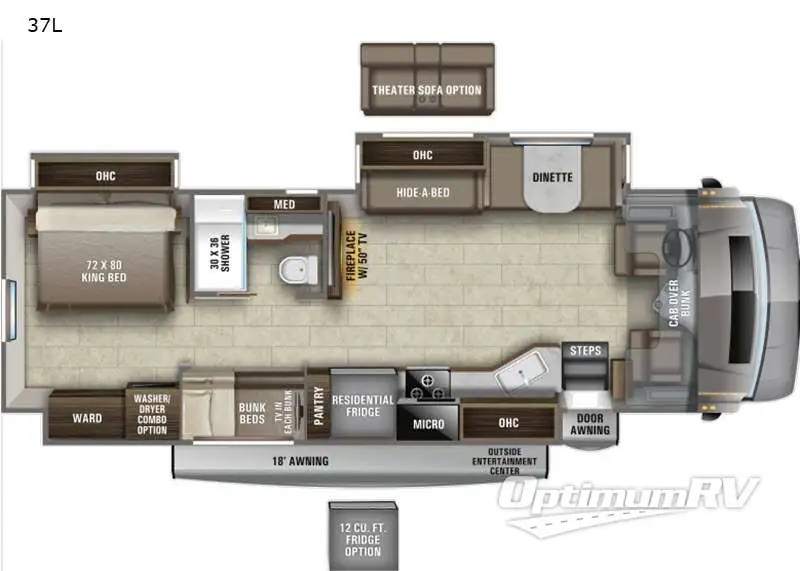 2021 Entegra Accolade 37L Floorplan Photo