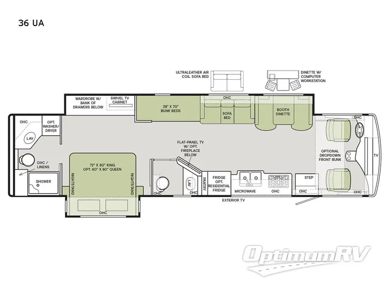 2022 Tiffin Open Road Allegro 36 UA RV Floorplan Photo