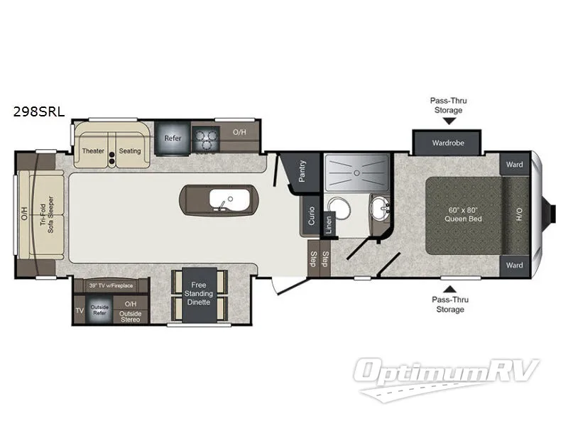 2018 Keystone Laredo 298SRL RV Floorplan Photo