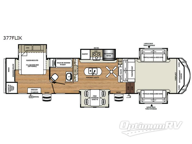 2017 Forest River Sierra 377FLIK Floorplan Photo