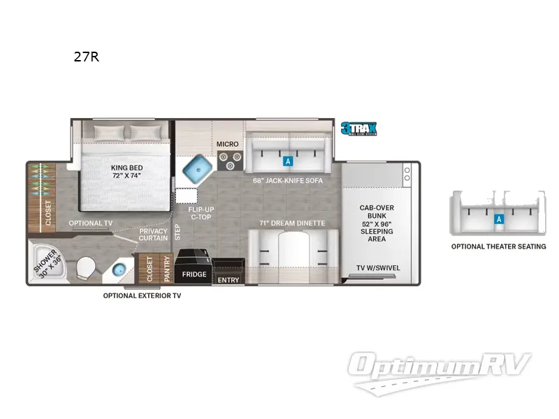2023 Thor Chateau 27R Floorplan Photo