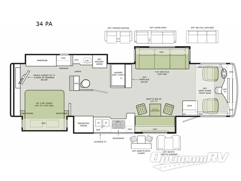 2025 Tiffin Open Road Allegro 34 PA RV Floorplan Photo
