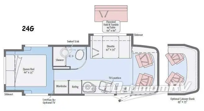 2016 Itasca Navion 24G RV Floorplan Photo