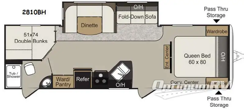 2015 Keystone Passport 2810BH Grand Touring Floorplan Photo