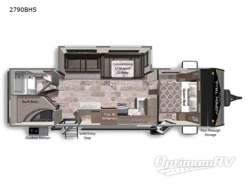 2021 Dutchmen Aspen Trail 2790BHS Floorplan Photo