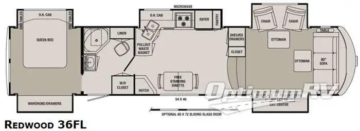 2013 Redwood Redwood 36FL Floorplan Photo