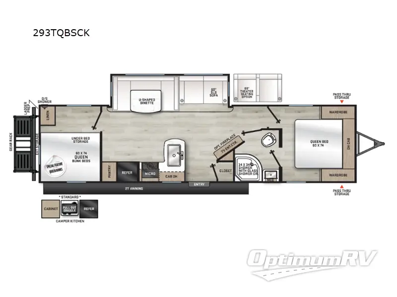 2025 Coachmen Catalina Legacy Edition 293TQBSCK Floorplan Photo