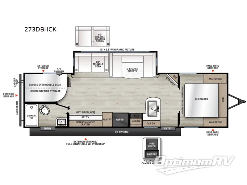 2027 Coachmen Catalina Legacy Edition 273DBHCK Floorplan Photo