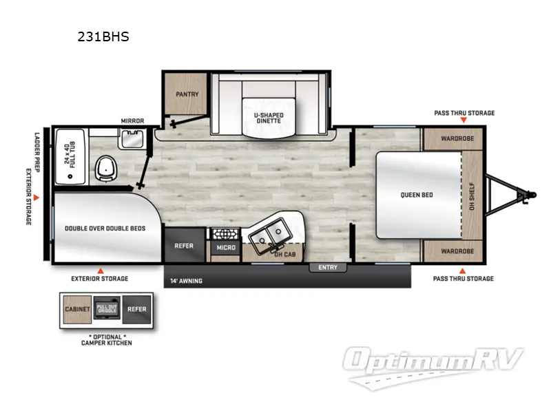 2027 Coachmen Catalina Summit Series 8 231BHS Floorplan Photo