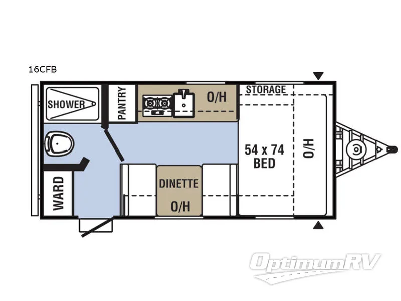 2020 Coachmen Clipper Cadet 16CFB Floorplan Photo