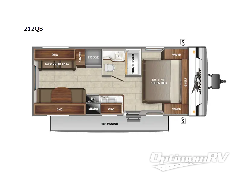 2022 Jayco Jay Flight SLX 8 212QB Floorplan Photo