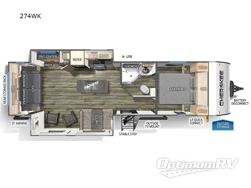 2024 Forest River Cherokee 274WK Floorplan Photo