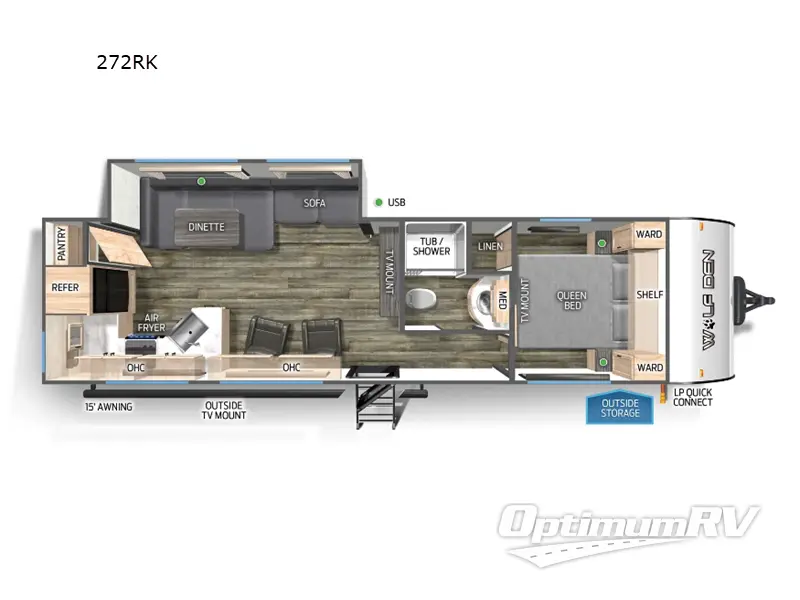 2024 Forest River Cherokee Wolf Den 272RK Floorplan Photo