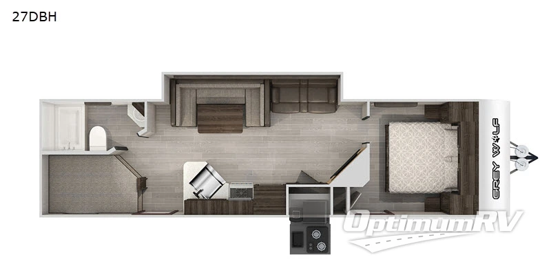 2020 Forest River Cherokee Grey Wolf 27DBH Floorplan Photo
