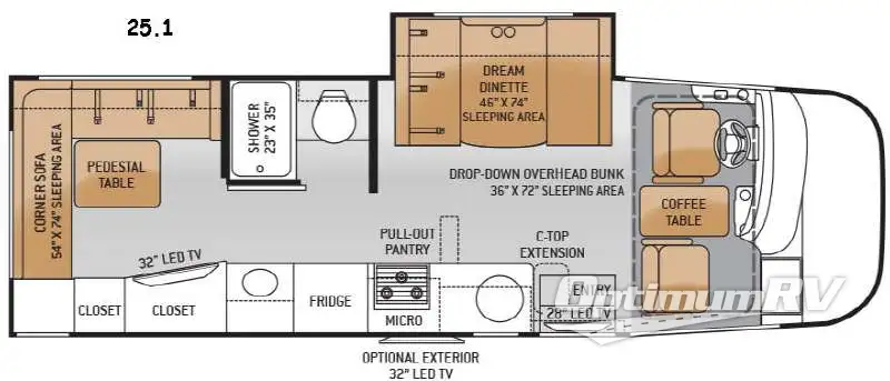 2015 Thor Vegas 25.1 Floorplan Photo