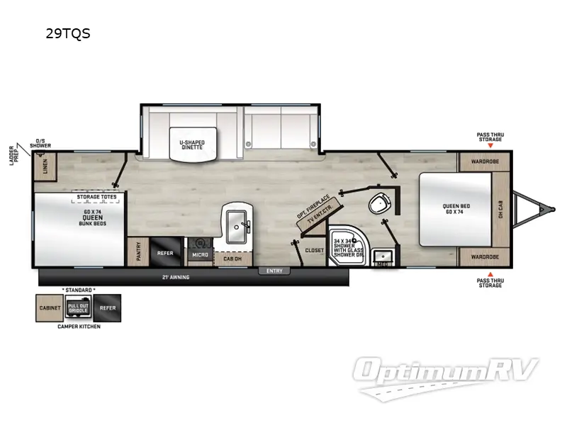2024 Forest River Aurora 29TQS RV Floorplan Photo