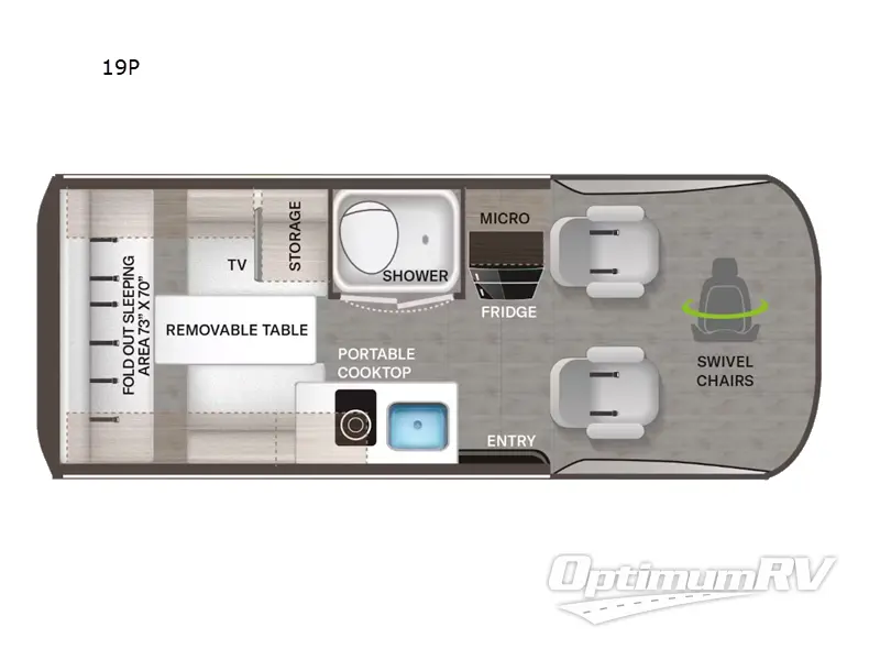 2025 Thor Sanctuary 19P Floorplan Photo