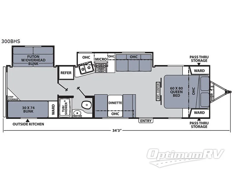 2018 Coachmen Apex Ultra-Lite 300BHS RV Floorplan Photo