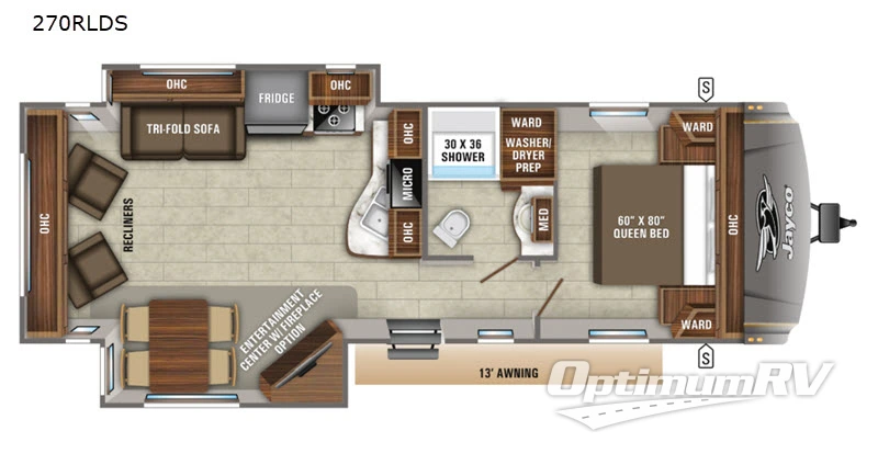 2019 Jayco Eagle HT 270RLDS RV Floorplan Photo