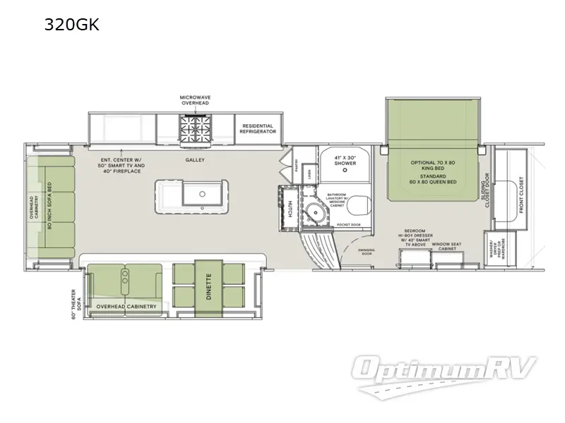 2023 VanLeigh Vilano 320GK RV Floorplan Photo
