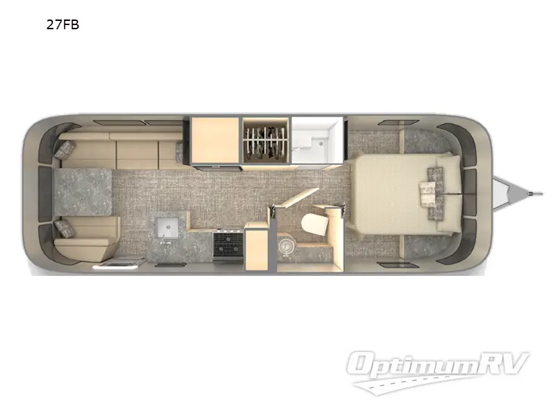 2022 Airstream Flying Cloud 27FB RV Floorplan Photo